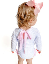 Load image into Gallery viewer, GIRLS COASTAL CUTIE ONE PIECE RASHGUARD LONG SLEEVE SWIM