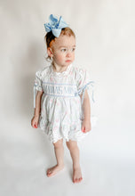 Load image into Gallery viewer, PRE-SHOP PO #61; Freshly Picked Name Smocked Girls Skirted Bubble
