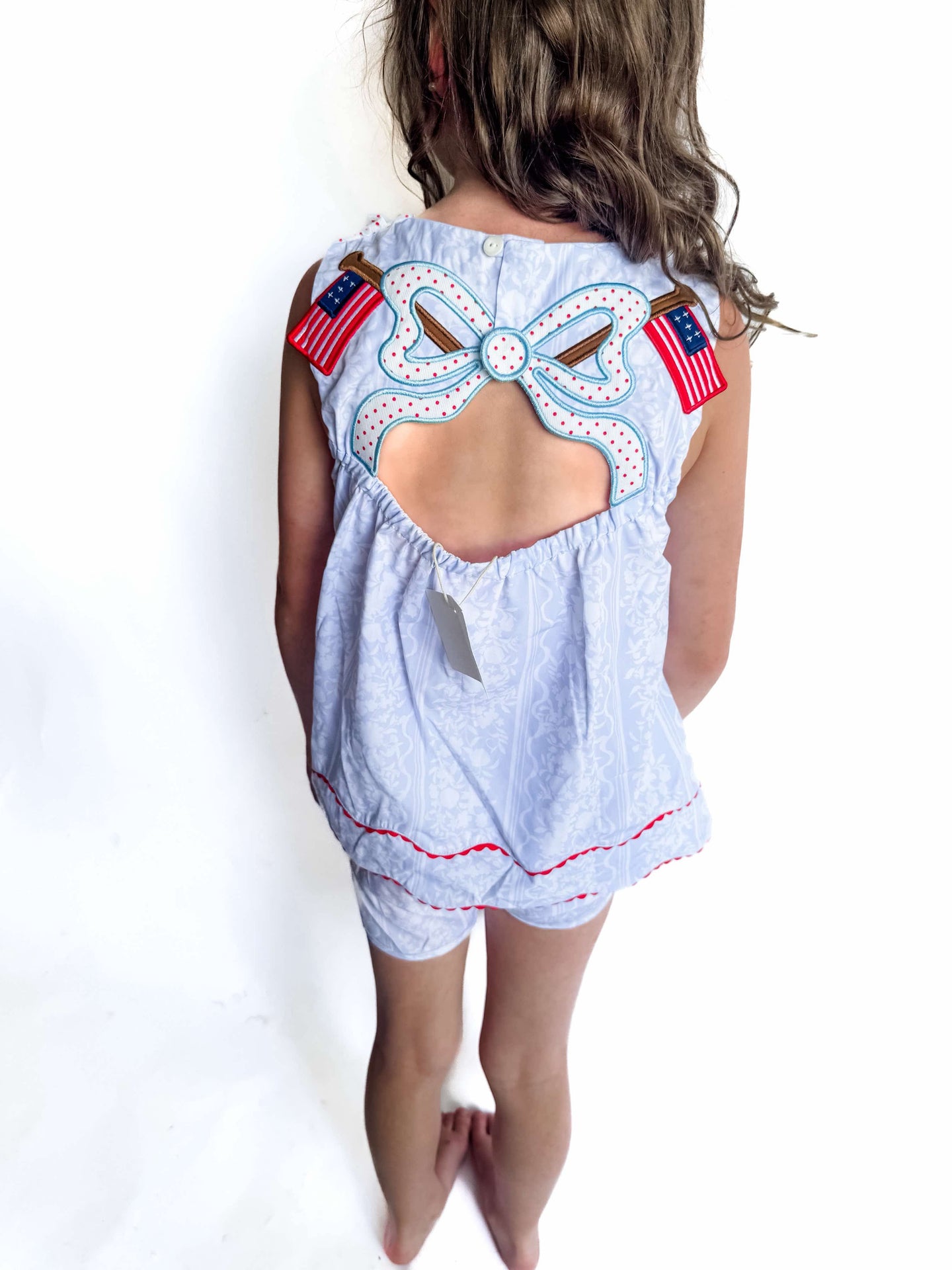 Girls America the Bowtiful Short Set