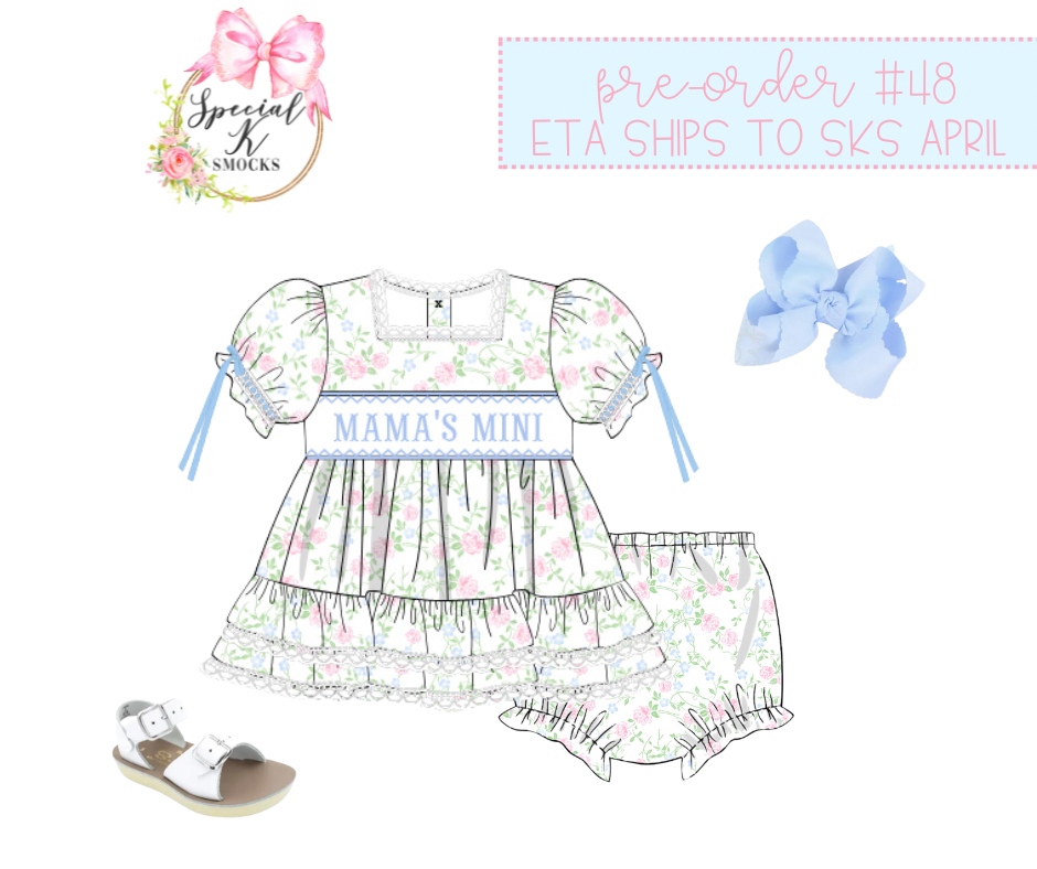 Girls Name Smocked Fancy Me Diaper Set Pre-Order