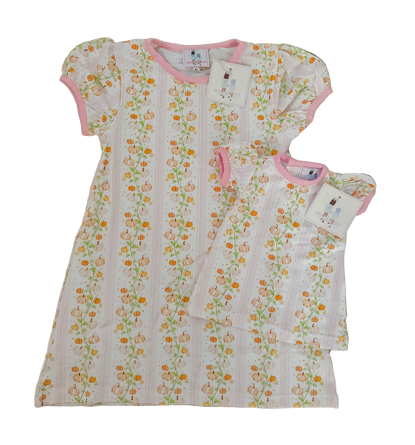 FALL FINALE; GIRLS MISS PRISS PUMPKINS DRESS (DOLLY SOLD SEPARATELY)