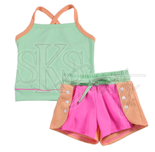 Load image into Gallery viewer, Pre-Shop PO #62; Girls Sunrise Athleisure Short Set
