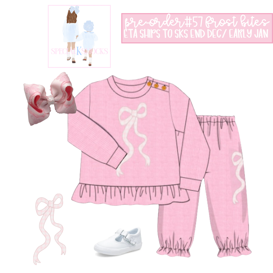 GIRLS COLLIE COQUETTE CARDIGAN PANT SET PRE-ORDER