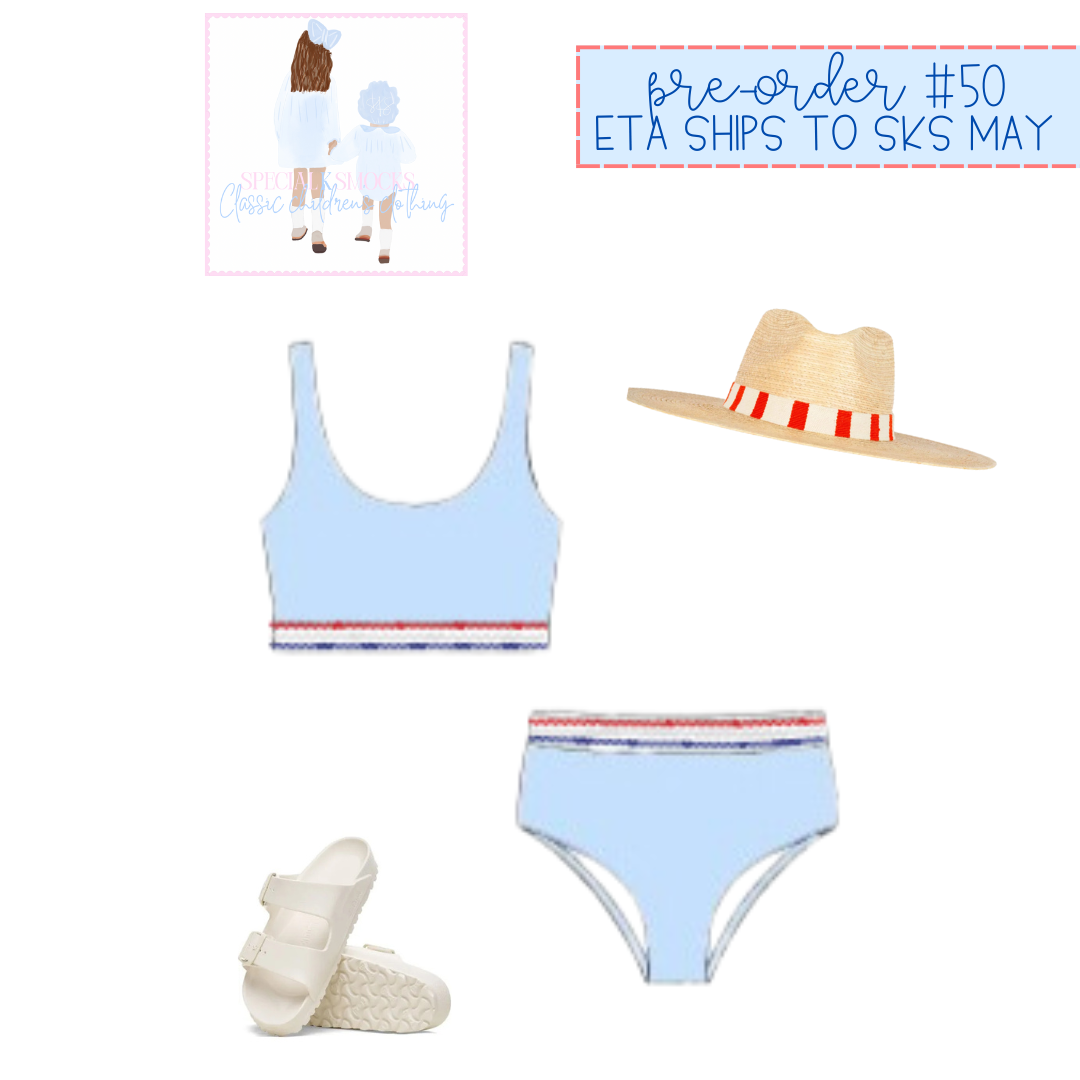 Girls Mom America the Bowtiful Highwaisted Two Piece Swim Pre-Order