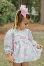 Load image into Gallery viewer, Girls “Millie” Patchwork Smocked Diaper Set
