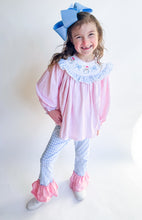 Load image into Gallery viewer, Girls Santa's Sweet Escape Smocked Pants Set
