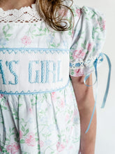 Load image into Gallery viewer, Girls Name Smocked Fancy Me Dress Pre-Order
