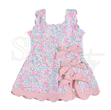 Load image into Gallery viewer, Pre-Shop PO #63; Girls Bright Blooms Athleisure Dress
