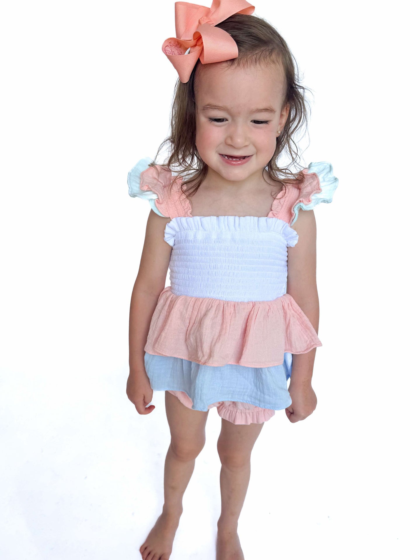 Pocket Full Of Petals; Girls Muslin Diaper Set Ready To Ship