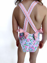 Load image into Gallery viewer, Pocket Full Of Petals; Girls One Piece Swim Ready To Ship
