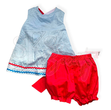 Load image into Gallery viewer, PRE-SHOP PO #60; Let Freedom Ring Girls Bloomer Set
