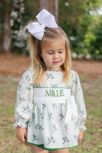 Load image into Gallery viewer, Girls “Millie” Mallard Smocked Diaper Set
