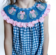 Load image into Gallery viewer, Girls Posh Pumpkins Smocked Diaper Set

