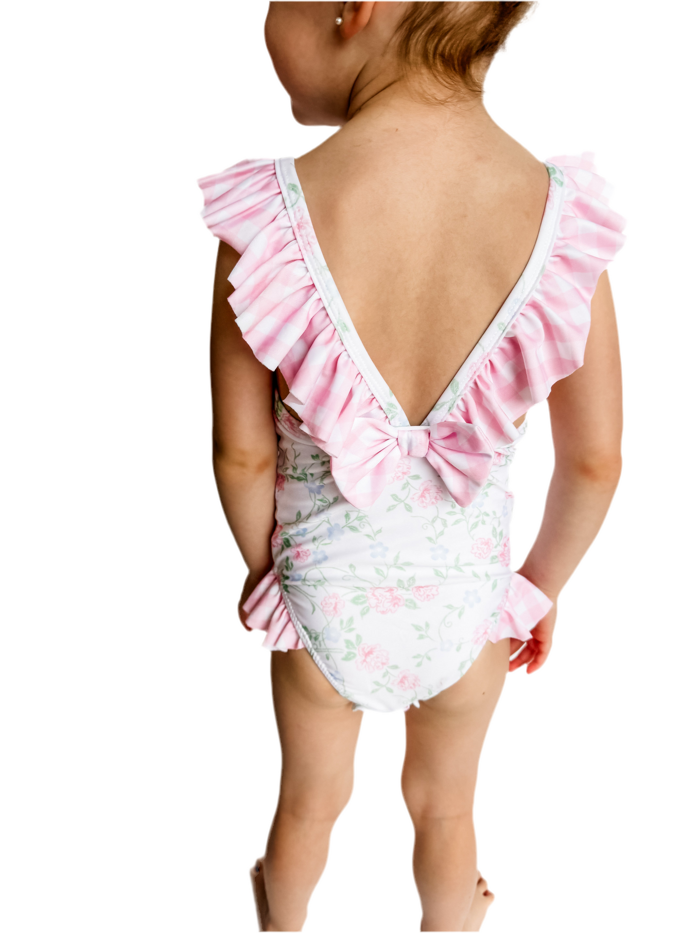 GIRLS FANCY ME ONE PIECE BOW BACK SWIMMIE