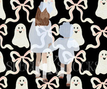 Load image into Gallery viewer, Girls Spooky Ghouls Name Smock Diaper Set
