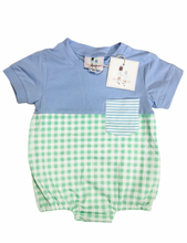Load image into Gallery viewer, Pocket Full Of Petals; Boys Knit Stripe Bubble Ready To Ship
