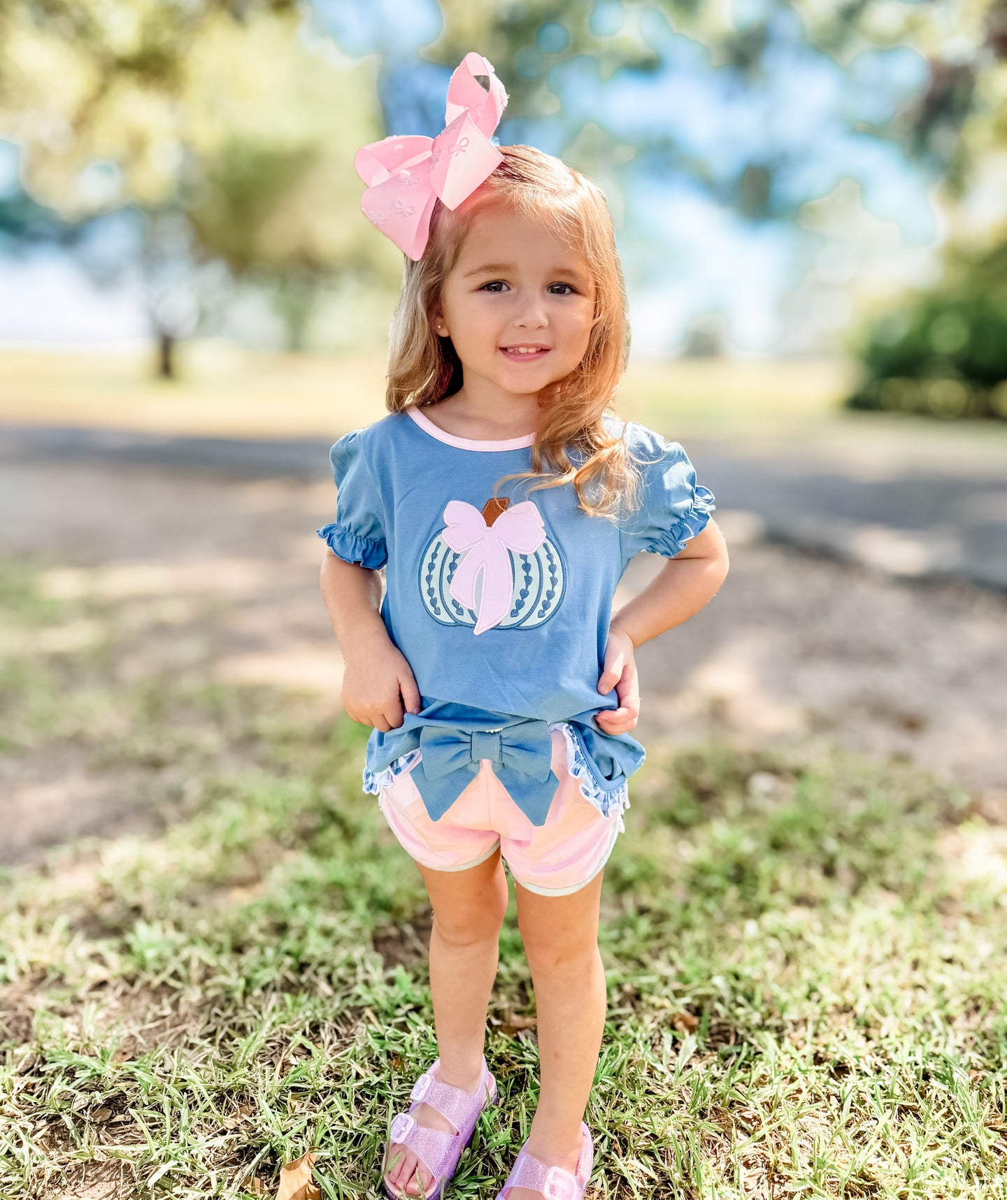 Girls Posh Pumpkins Short Set