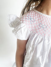 Load image into Gallery viewer, Girls Basically Bows; Pink and Blue Smocked Bows Bubble
