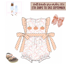 Load image into Gallery viewer, FALL FINALE; GIRLS PEACHY PUMPKINS &amp; PETALS BUBBLE PRE-ORDER
