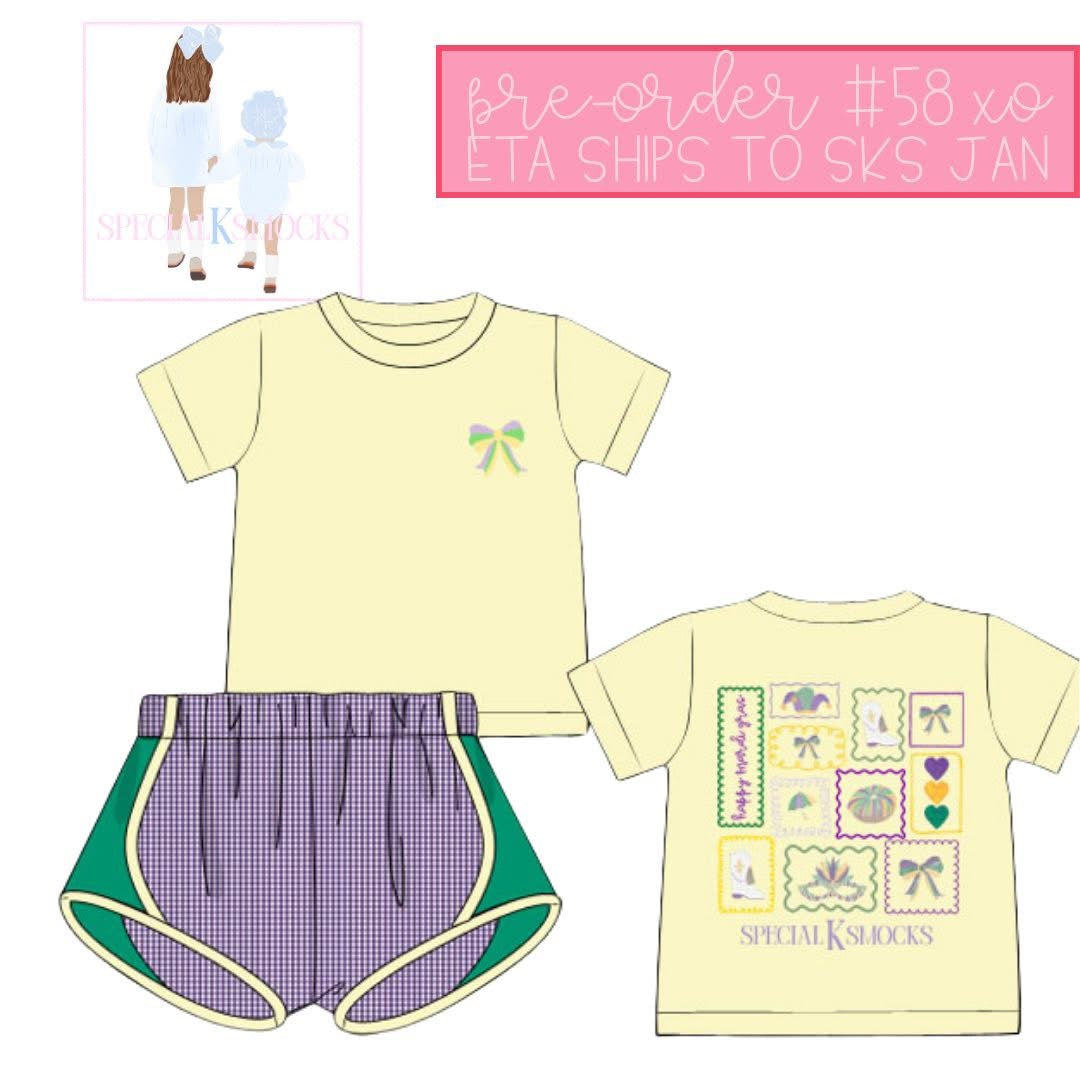 GIRLS XO SKS MARDI PARDI SHORT SET PRE-ORDER