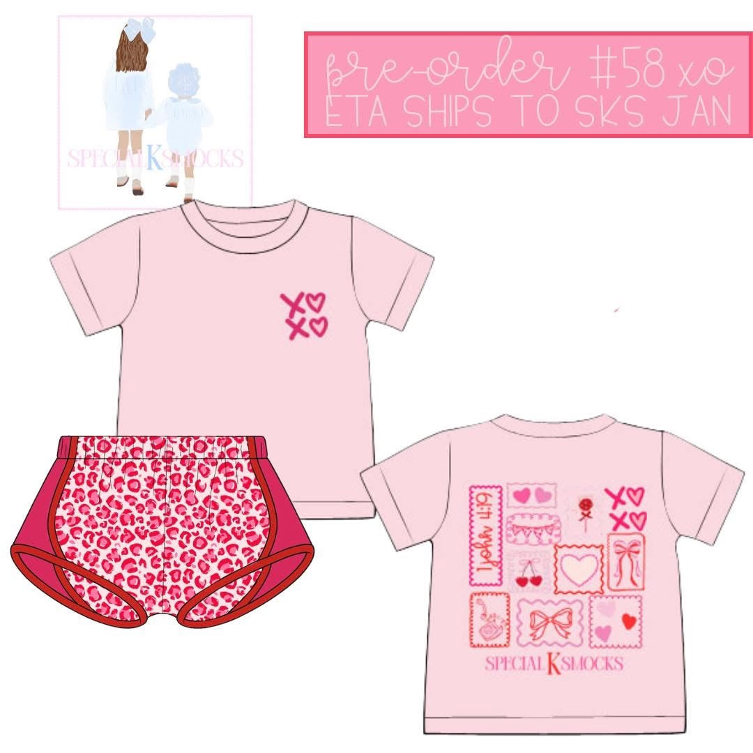 GIRLS XO SKS SHORT SET PRE-ORDER