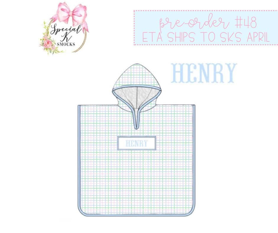 Boys Fancy Me Smocked Hooded Towel Pre-Order