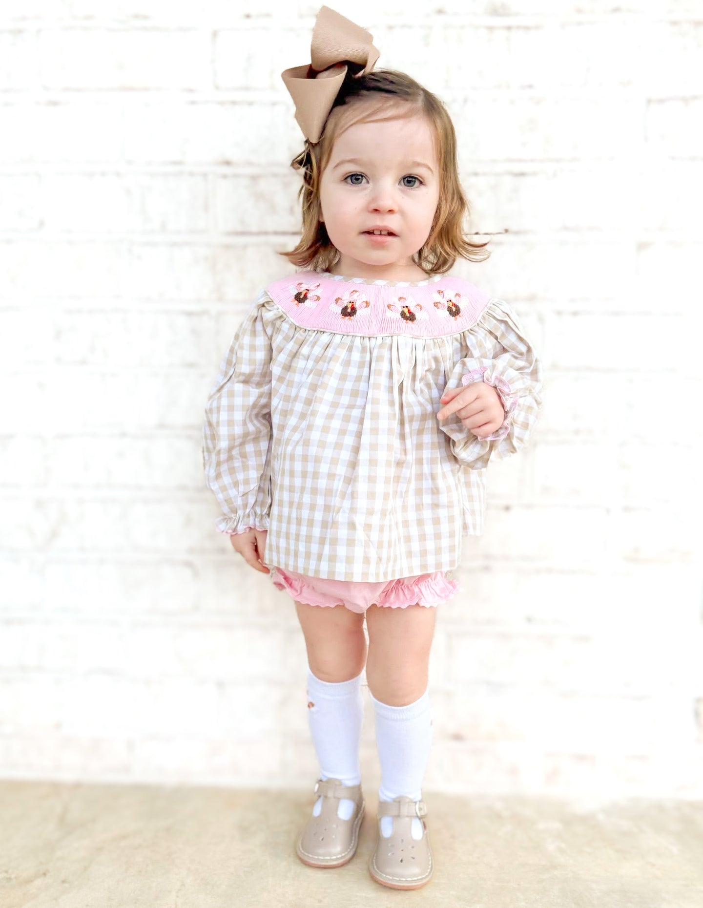 Girls Turkey Time Diaper Set