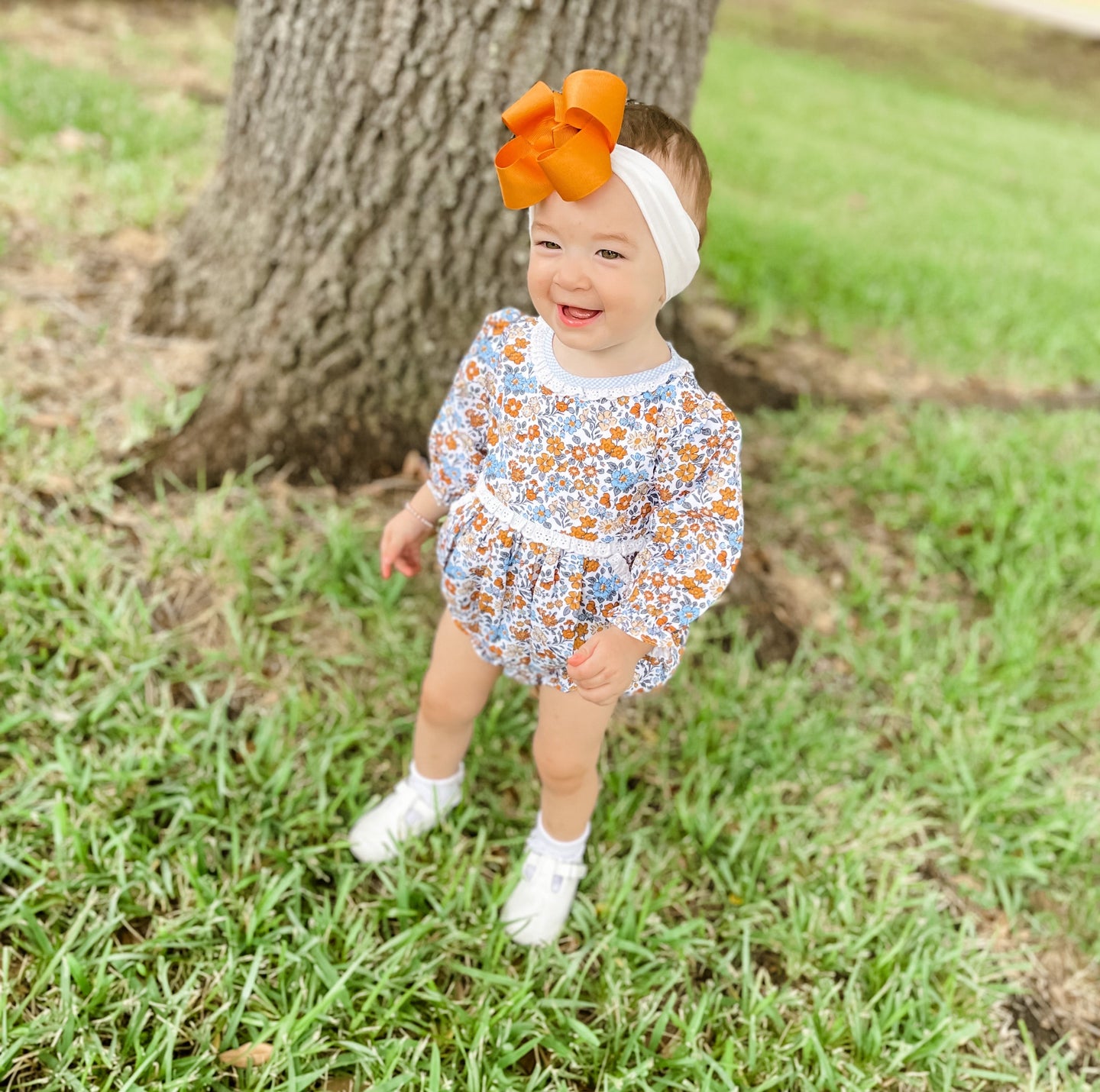 Girls Finley Floral Printed Bubble