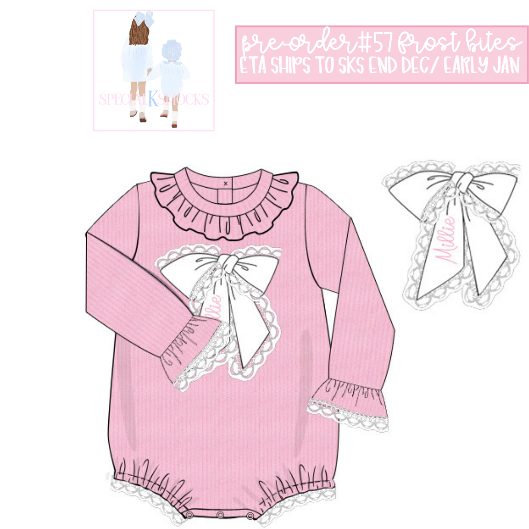 GIRLS BESTIE BOWS CARDIGAN BUBBLE PRE-ORDER